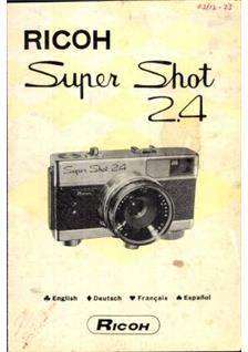 Ricoh SuperShot manual. Camera Instructions.